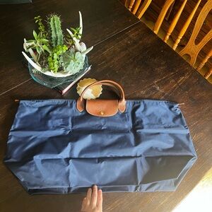 Longchamp Le Pliage Original M Travel Bag, Navy